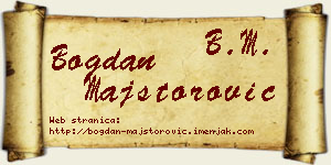 Bogdan Majstorović vizit kartica